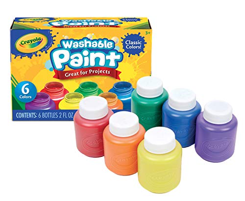 Tinta Lavável CRAYOLA Washimals (Idade Mínima: 3 Anos - 6 Unidades) CRAYOLA - Meios de pintura - laváveis, 3 anos, 6 unidades