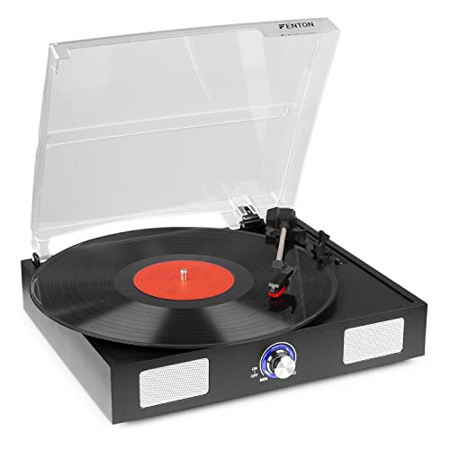 Gira-discos FENTON RP108B (Preto - 33 1/3 - 45) FENTON - Áudio - preto, 33 1/3, 45 rpm, bateria