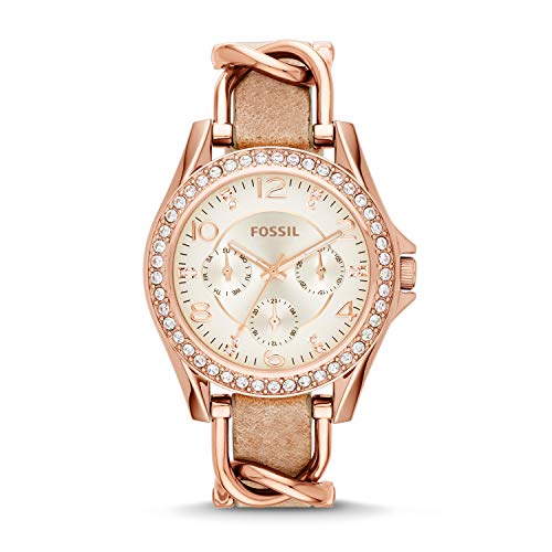 Relógio Fossil Reloj Riley Rosa Dourado Fossil - Relógios - relógio, fossil, reloj riley, rosa dourado