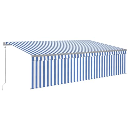 Toldo de Exterior VidaXL | 300x250 cm - Azul e Branco vidaXL - Revestimento - 300x250 cm, azul, branco