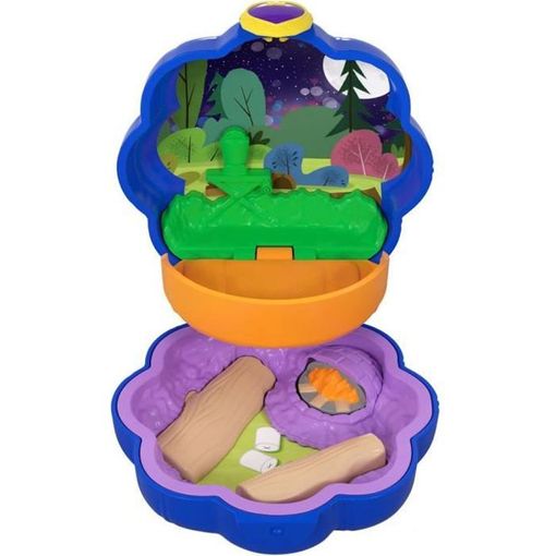 Polly Pocket Set Blue Shani Camping Adventure Mattel - Conjuntos de brinquedos - mini, dolls house, Polly Pocket, shani, camping adventure