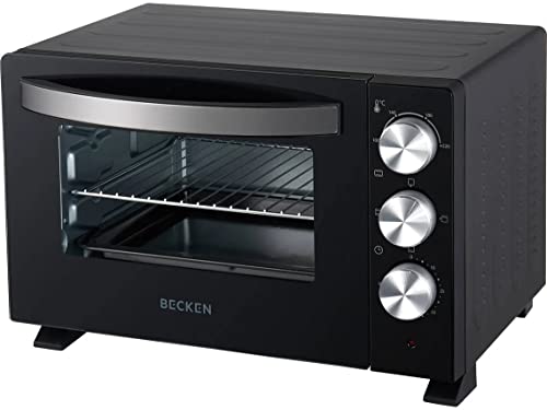 Mini-forno BECKEN 2000 (Capacidade 20 L - Preto) WORTEN - Fornos de bancada e torradeiras - 20L, 1380W, 4 níveis, temporizador