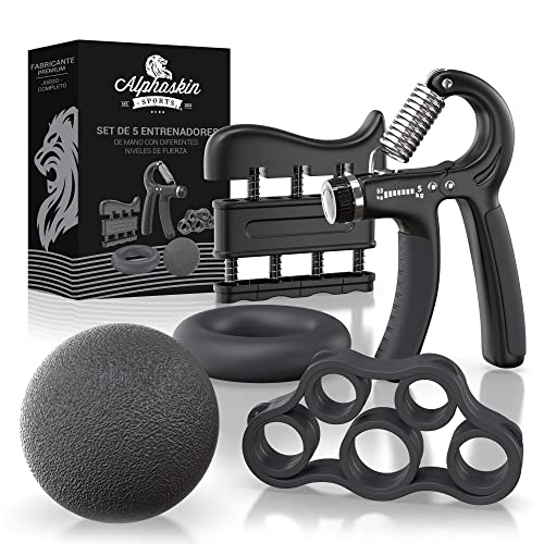 Alphaskin Hand Grip Conjunto de 2 Unidades ALPHASKIN - Levantamento de peso - mão, dedos, silicone, ergonômico