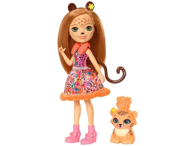 Boneca ENCHANTIMALS Cherish Leopard (Idade Mínima: 3 anos) Enchantimals - Bonecas - 15 cm, pelagem, corpete rosa, sapatos vermelhos