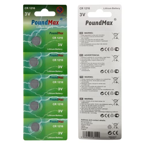Pilha Recarregável PANASONIC CR1216 DL1216 (1.2 V - 3 V) PoundMax - Baterias - ião-lítio, cilíndrico, 1.2 V, 1200 mAh