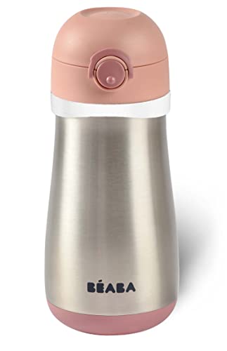 Garrafa de Bebida BÉABA 2 em 1 (350 ml) Beaba - Utensílios de mesa - 350 ml, aço inoxidável, nomádica, fresca