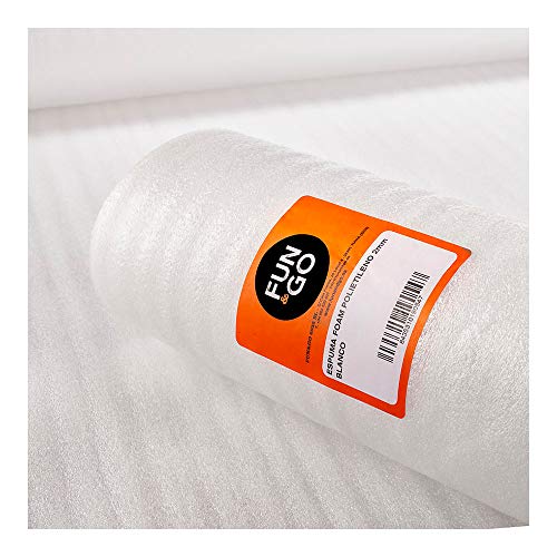 Espuma Foam 1Mm Branco 1,20X10M FUN AND GO FUN AND GO - Instrumentos de escrita e desenho - espuma, 1 mm, branco, 1.20x10 m