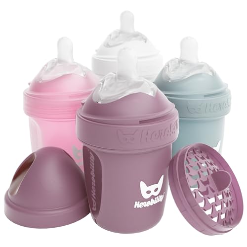 Biberão para Bebé HEROBILITY 100% Silicone (5 Fl Oz) Herobility - Biberões - 100% silicone, ergonômico, flexível, fácil de limpar