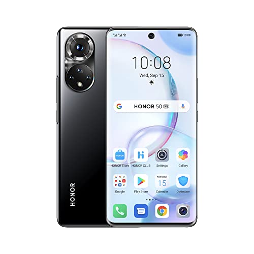 Smartphone HONOR 50 5G (6.5'' - 8 GB - 256 GB - Preto) HONOR - Telemóveis - 6.5 polegadas, 8 GB RAM, 256 GB armazenamento, Android 11, 5g