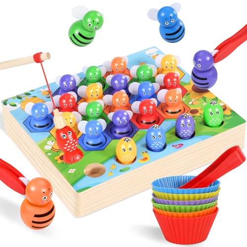 Jogo Didático OPHY 116-01 (Idade Mínima: 2) Ophy - Brinquedos - pesca magnética, 2 anos, capacidades motoras, 6 peixes