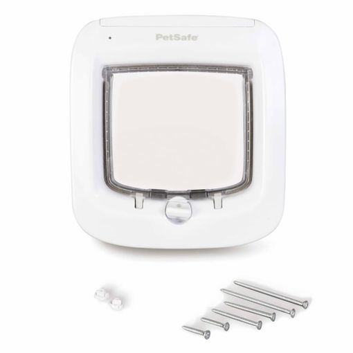 Porta para Gatos PETSAFE com Microchip Branco Petsafe - Portas para animais de estimação - microchip, branco, plástico