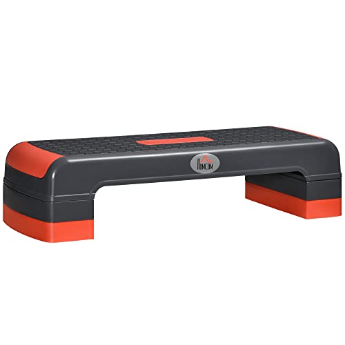 Aeróbico HOMCOM | 78 x 28 x 20 cm - Cinzento, Vermelho HOMCOM - Step aeróbico - aeróbico, homcom, 78x28x20cm, cinzento, vermelho