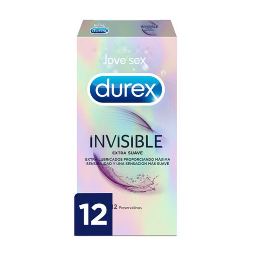 Preservativos DUREX Invisible Extra Fino (12 Unidades) DUREX - Cuidados pessoais - ultrafina, invisível, sensibilidade, ultraresistente
