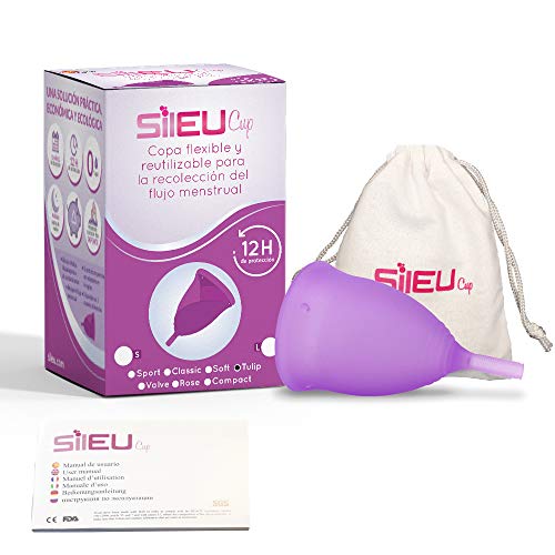 Copo Menstrual SILIU CUP Tulipa (L) Violeta Sileu - Copos menstruais - menstrual, copo, tulipa, violeta