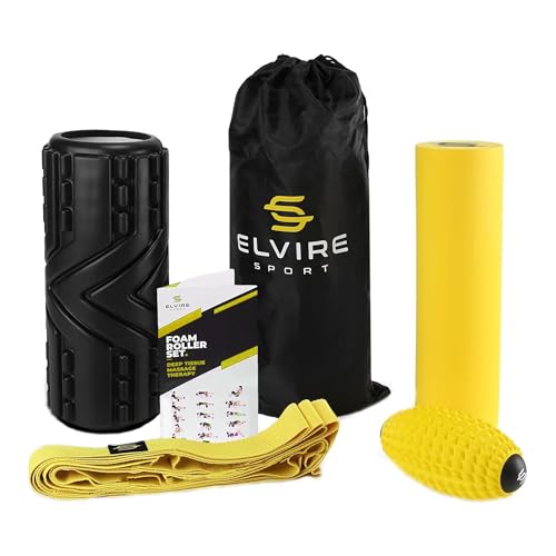 Conjunto de Massagem Elvire Physio Edition | Cinzento Elvire Sport - Rolo de espuma - espuma, alta densidade, rodas, pés amovíveis