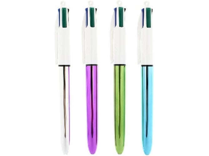 Esferográfica BIC 4-colours (Azul - Preto - Vermelho - Verde) BIC - Canetas - 4 cores, resistente à água, resistente ao calor
