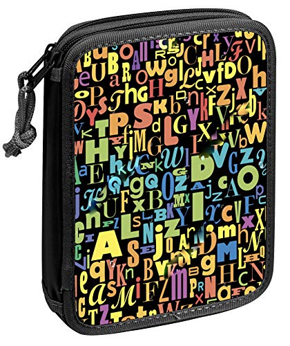 Estojo de Tinta Permanente ALPINO 2040-1 Preto (3.5 x 19.1 x 2.9 cm) Alpino - Bolsas, carteiras e estojos - material escolar, duas divisões, 33 peças, transportador de ângulos