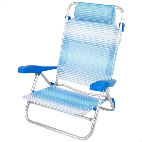Cadeira de Praia AKTIVE Azul (47 x 49 x 82 cm) AKTIVE - Móveis de exterior - azul, 47x49x82 cm