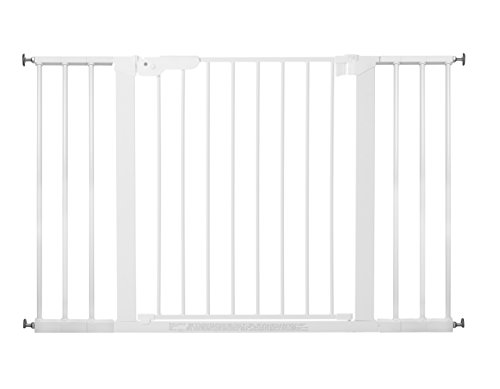 Baby Dan Premier Porta de Segurança Branco Babydan - Móveis para bebês e crianças pequenas - porta de segurança, metal branco, fixação por pressão, extensões