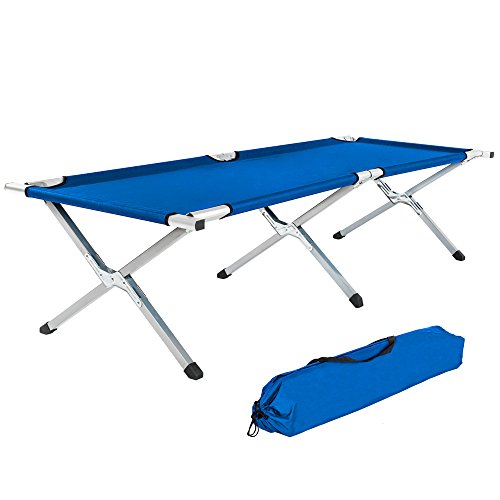 Cama de Campismo TECTAKE (Azul - Alumínio e Poliéster) TecTake - Eletrodomésticos - azul, alumínio, poliéster