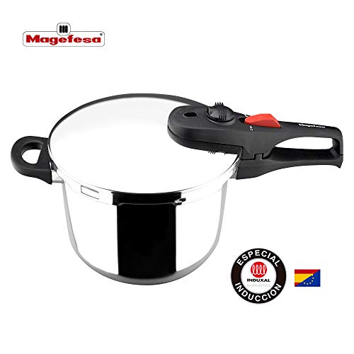 Panela de Pressão Magefesa Practika Plus 6 - Preto, Inox Magefesa - Panelas de pressão e esterilizadores - 6 litros, fecho de segurança, pressurização, válvula de descarga