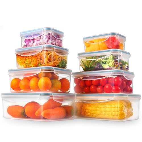 Caixa de armazenamento de comida YASHE 8 peças YASHE GLOBAL INC - Recipientes de armazenamento de alimentos - 1 kg, plástico, polipropileno, 8 peças