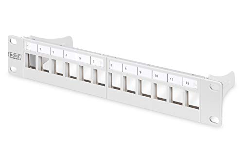 Digitus DN-91419 painel de conexões 1U Digitus - Painéis de conexão - 12 portas, com fios, 1u, cinzento