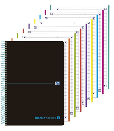 Caderno OXFORD Black 'n' Colour (A4 - 21x29.7cm) Oxford - Cadernos e bloco de notas - 160 folhas, micro-perforadas, destacáveis, agenda