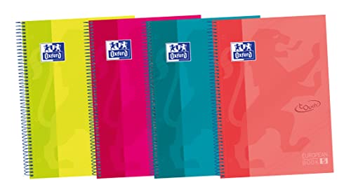 Caderno OXFORD Europeanbook (A4 - 21.6x29.7cm) Hamelin Brands - Cadernos e bloco de notas - espiral, 21.6x29.7cm, capa resistente, margens coloridas