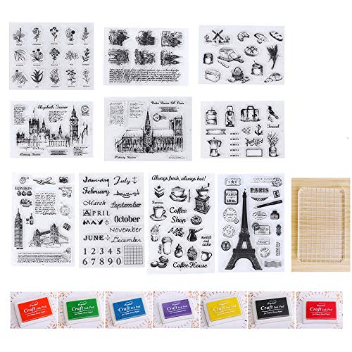 Kit de Carimbos Easylife 18 Sellos e Blocos (Idade Mínima Recomendada: 3 anos) EasyLifeStore - Equipamento de escritório - kit, carimbos, easylife, 18 selos, blocos, idade mínima