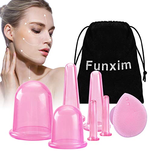 Ventosas Celulite Facial e Corporal 4 em 1 Funxim - Ferramentas de cuidados com a pele - celulite, facial, corporal, 4 em 1