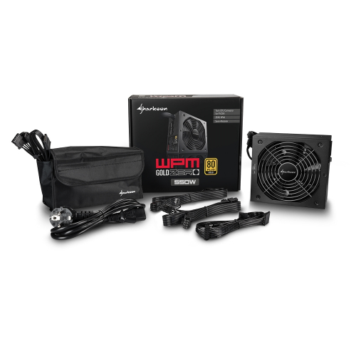 Fonte de Alimentação SHARKOON WPM Gold Zero (ATX - 500W - 80 Plus Gold) Sharkoon - Fontes de alimentação para computador - ATX, 500w, 80 Plus Gold