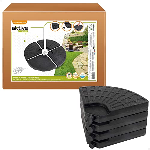 Base de guarda-sol OUTRA 48x7,5x48cm (Plástico) AKTIVE - Bases para guarda-sóis de exterior - plástico, 48x7,5x48cm