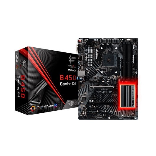 Motherboard ASROCK Fatal1ty B450 Gaming K4 (Socket AM4 - AMD B450 - ATX) Asrock - Placas-mãe - socket am4, amd b450, ATX