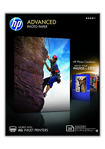 Papel Fotográfico HP Advanced Photo Paper Glossy HP - Papel de impressora e copiadora - glossy, instantâneo, brilhante, qualidade fotográfica