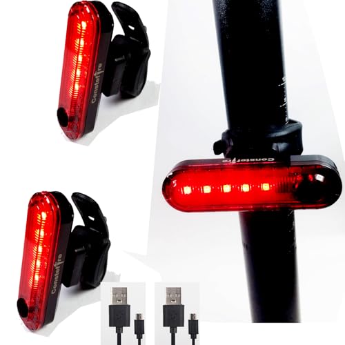 Luz Traseira para Bicicleta Recarregável Usb 2 Pack Luz Traseira Impermeável RZJ - Luzes de segurança e refletores esportivos - recarregável, usb, impermeável