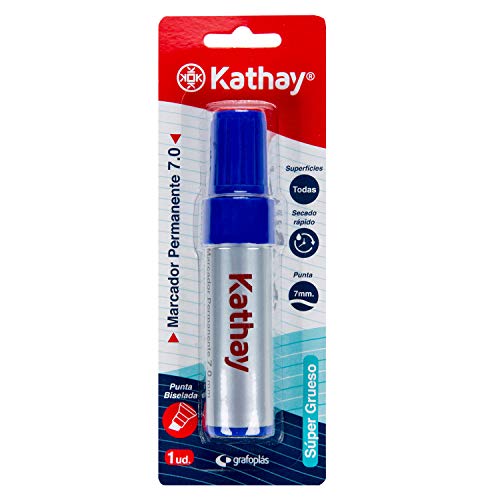 Marcador Permanente KATHAY 86211030 Azul Grafoplas del Noroeste,S.A. - Marcadores e marcadores de texto - azul, permanente