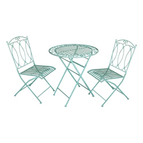 Conjunto de Jardim EME (Verde - Aço - 60x60x76 cm) EME - Móveis de exterior - verde, aço, 60x60x76 cm, mesa, cadeiras
