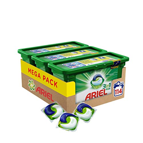 Ariel All In One Pods 114 Lavagens (Recondicionado Como Novo) Ariel - Detergente para a roupa - potência, 114 lavagens, 3.2l, branco