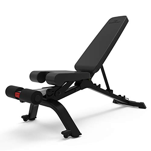 Banco de Musculação BOWFLEX (Preto - 60x120cm) Bowflex - Bancos de exercício - asas ajustáveis, 60x120cm, 215 kg, estrutura metálica