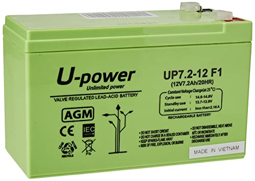 Bateria Recarregável MU UP7.2-12F1 7,2 Ah 12 V U-Power - Baterias - 12 v, 7,2 Ah, ion-lítio, universal