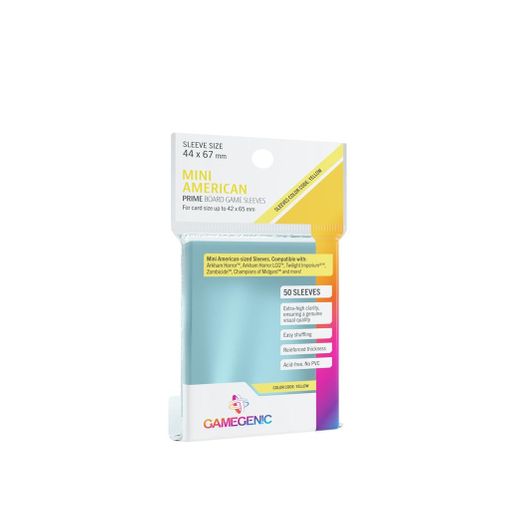 Bolsa para cartas GAMEGENIC Prime (Amarelo) GAMEGENIC - Jogos de cartas - 100 micras, polipropileno, alta clareza, resistente