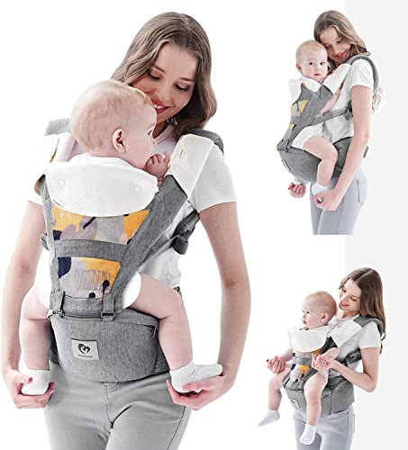 Mochila para Bebé BELLABABY Cinzento (35x25x15cm) Bellababy - Porta-bebês - 35x25x15cm, poliéster, segura, confortável