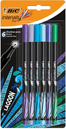 Canetas de Feltro BIC Intensity (Caixa de 6) BIC - Canetas - canetas feltro, tinta água, prova manchas, ponta metal