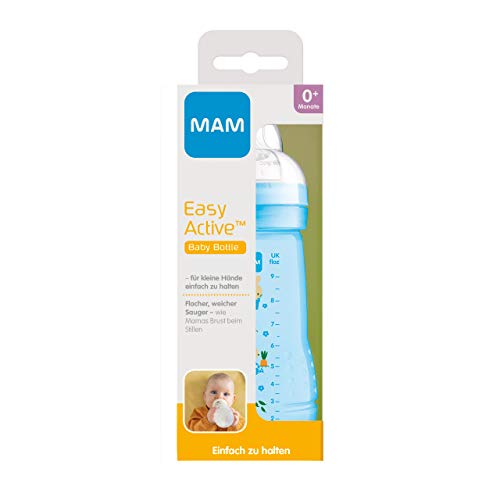 Garrafa de Água MAM Easy Active - Cinzento (270 ml) MAM Babyartikel GmbH - Biberões - 270 ml, silicone, ergonómica, não BPA