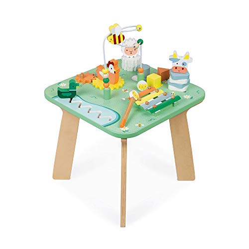 Jogo Didático JANOD Mesas de Atividades Jolie Prairie 
Marca:
Janod
 - Brinquedos - 7 jogos, labirinto, roda de engrenagens, animais