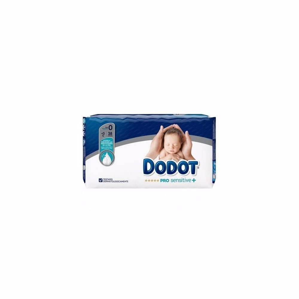 Fraldas para Bebé DODOT Pro-Sensitive+ Tamanho 0 (38 Unidades) DODOT - Banho e corpo - pro-sensitive, tamanho 0, 38 unidades