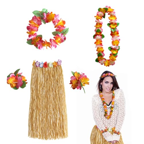 Fato de Mulher DISFRAZZES Hula Hawaiian (Tam: M - 40/42) FUIPVGI - Brincadeira de faz de conta - conjunto, hula hawaiian, pulseiras, diadema, colar