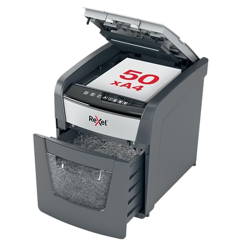 Destruidora Automática REXEL Opti AutoFeed 50 EU (Capacidade: 50 Folhas) Rexel - Destruidoras de papel - 50 folhas, partículas P-4, caixa compacta, automática