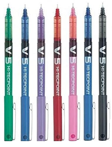 Esferográfica Pilot Bx V5 Preto Vermelho Azul Verde Violeta Rosa Pilot - Canetas - extra fina, à base de água, resistente ao frio, lavável